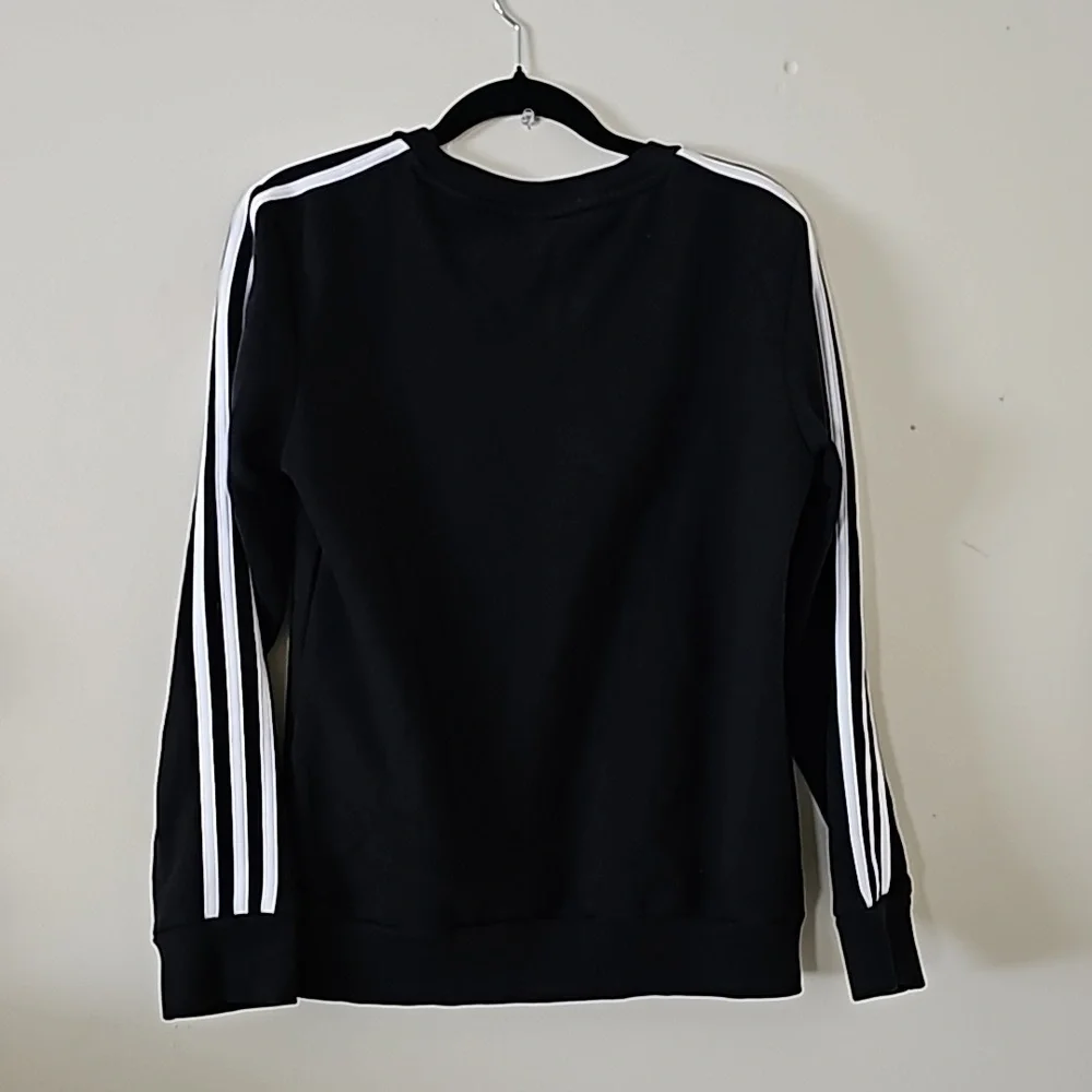 Adidas Men Pullover Sweatshirt Long Sleeve 3 Striped Size S